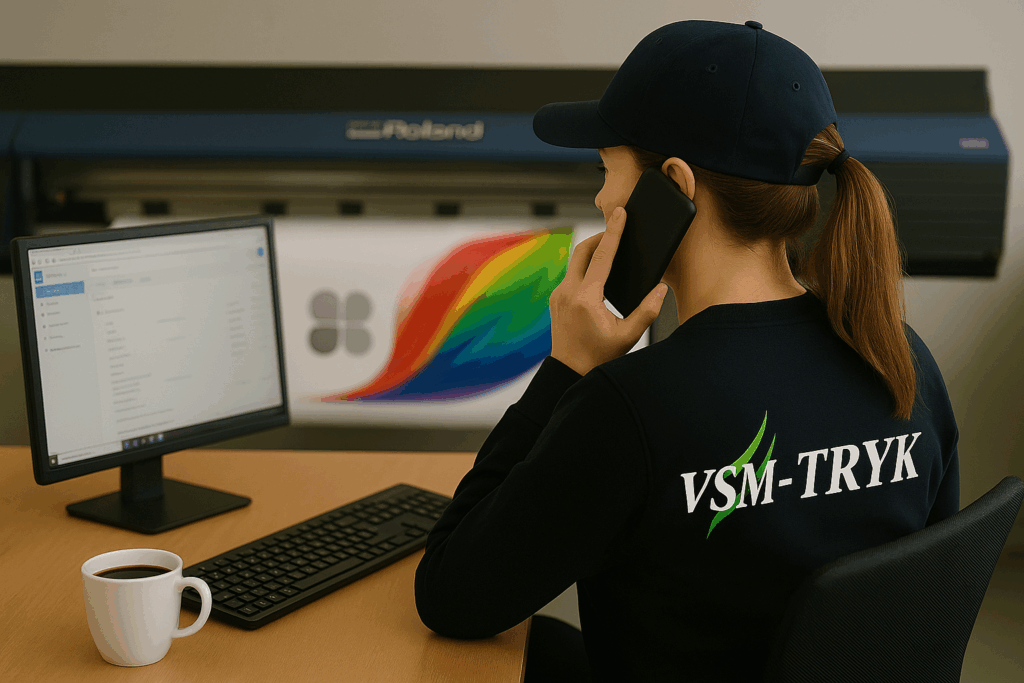 Professionelt storformat print med hurtig kundeservice. Skriv til info@vsm-tryk.dk.