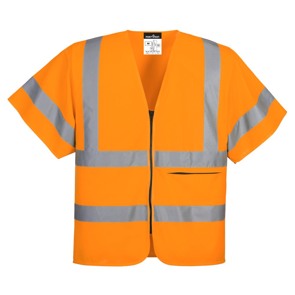 Halv ærmet lynlås vest