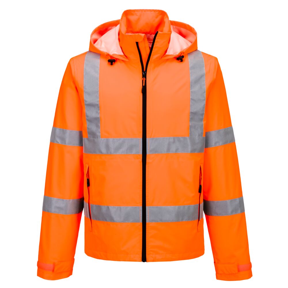 Hi-vis letvægtsjakke, sammenpakkelig