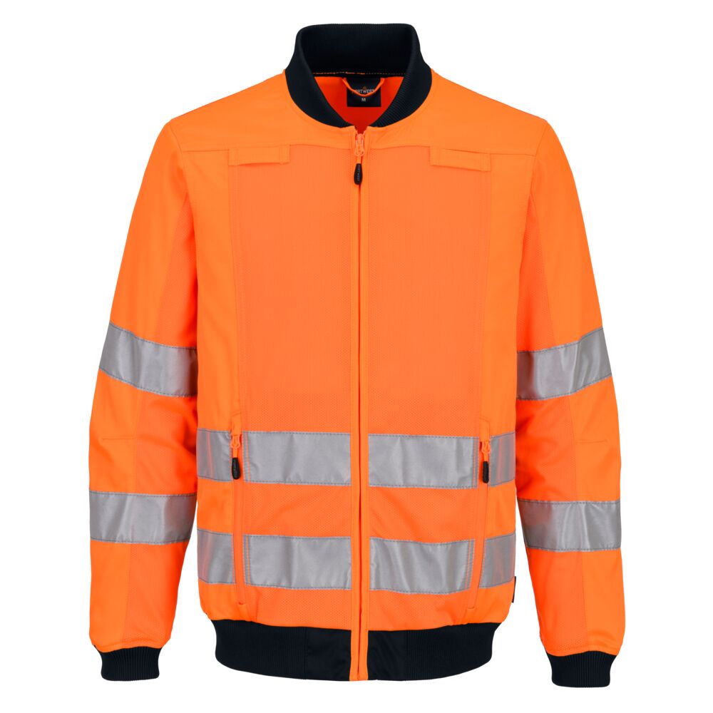 Hi-Vis arbejdsjakke med mesh panel