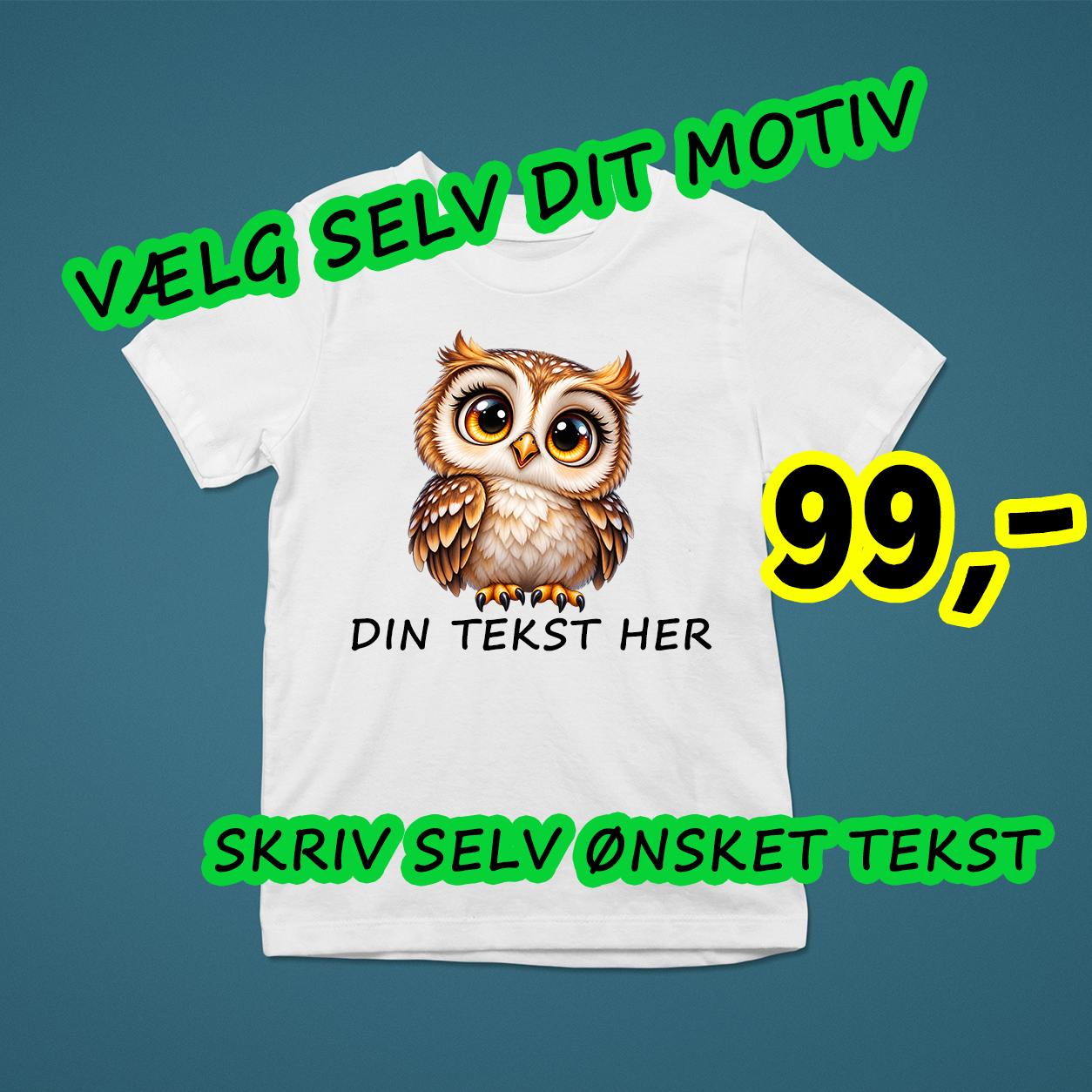 børne tshirt med tryk